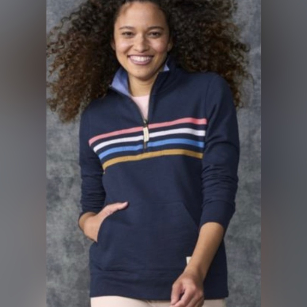 L.L. Bean Women’s Organic Cotton 1/4 Zip Pullover Size Medium